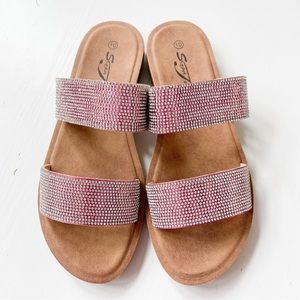 SuperJack Fuchsia Embellished Slides 1227 B5